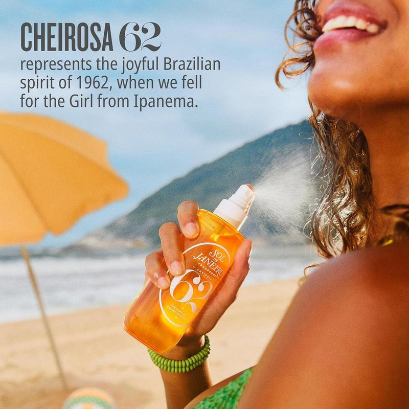 Sol de Janeiro - Fragancia corporal y capilar Cheirosa '62, 90 ml. Perfume para mujer con aroma distintivo