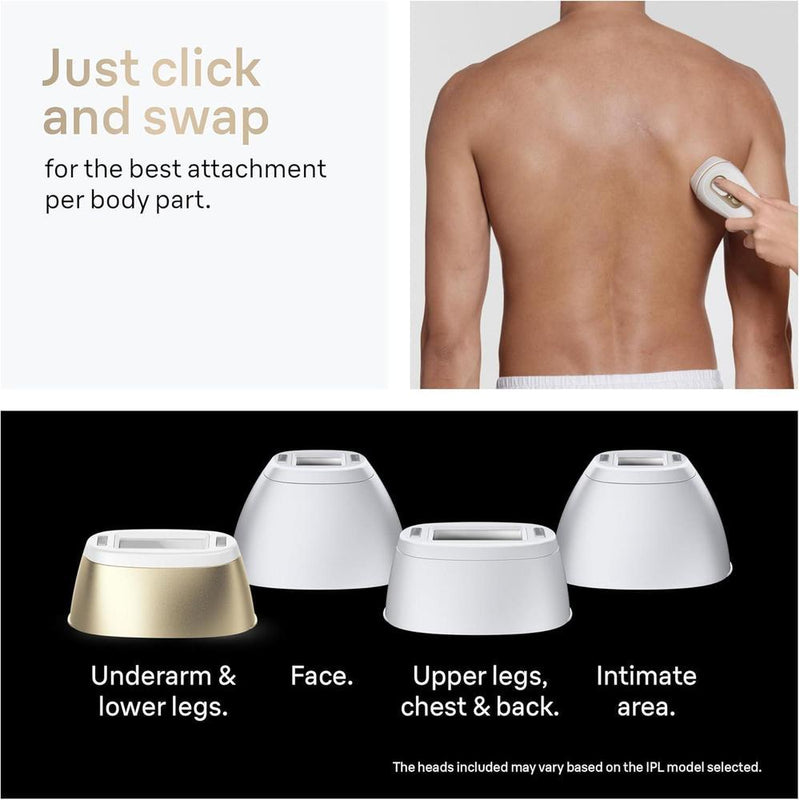 Braun IPL Silk·Expert Pro 5, sistema de depilación para mujeres y hombres, resultados duraderos con cabezales de precisión adicionales