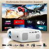 Mini proyector portátil ClokoWe 2024 con 9000 Lux, Full HD 1080P, compatible con iOS/teléfono Android, PC, TV Stick, USB