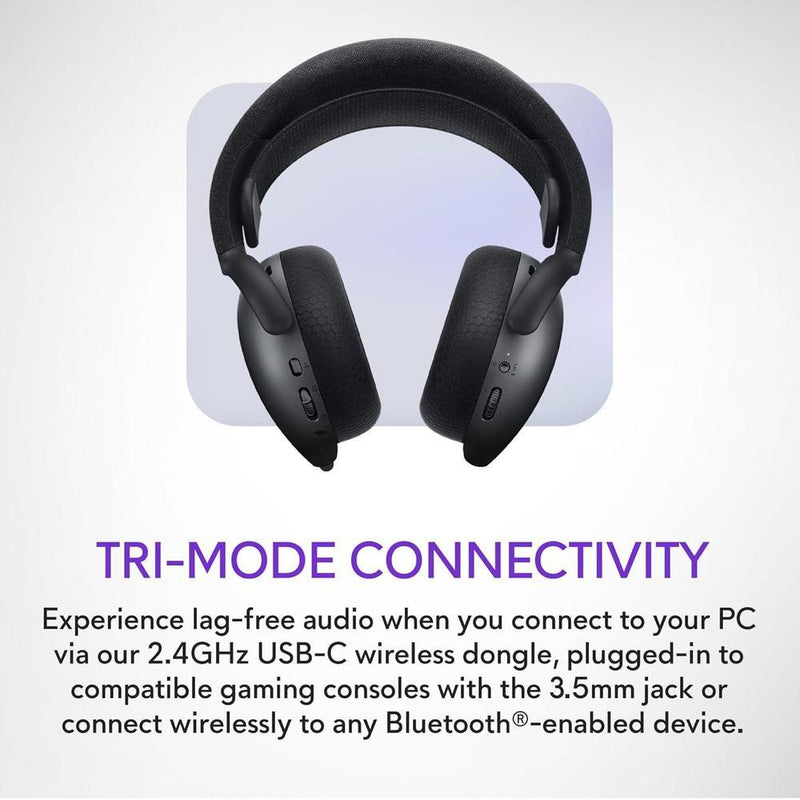 Auriculares inalámbricos trimodo Alienware AW725H para juegos con Bluetooth 5.3 y Dolby Atmos