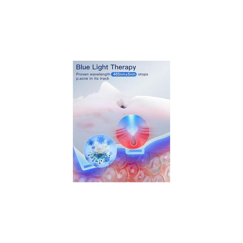 Sistema de terapia de fotones Newkey de luz LED de 7 colores para cuidado facial y máscara de belleza, trata arrugas y acné
