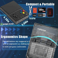 Consola de juego portátil retro Miyoo Mini Plus con estuche, conectividad WiFi y funciones RTC para múltiples juegos