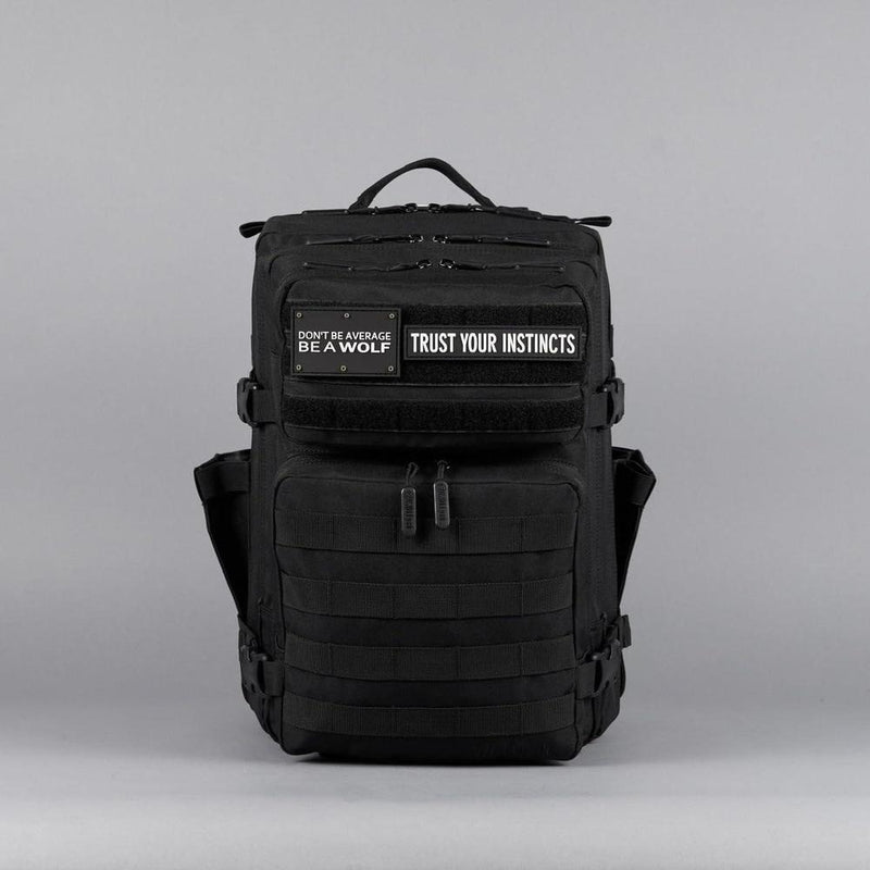 Mochila Táctica 35L WOLFpak en Color Negro con Resistencia al Agua y Personalización con Parches, Ideal para Viajes y Uso Diario