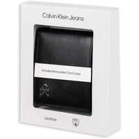 Billetera plegable minimalista RFID de cuero Calvin Klein para hombre con múltiples ranuras para tarjetas