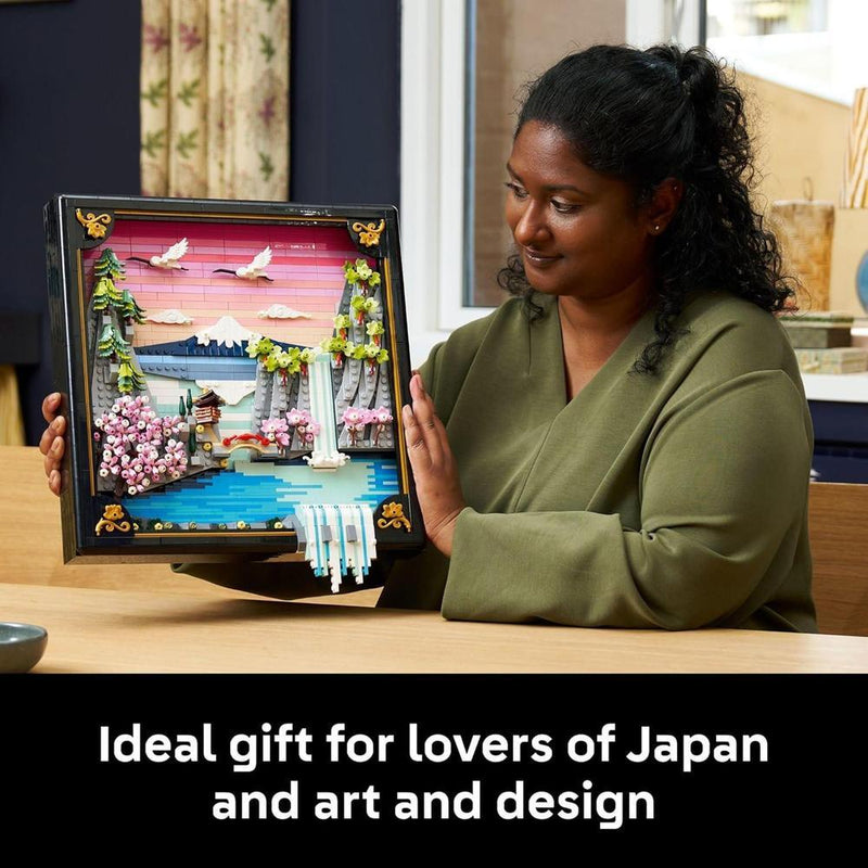 LEGO Art Paisaje Japonés de Cerezos en Flor para Adultos - Decoración para Pared de Pie o Colgada - Modelo 31218