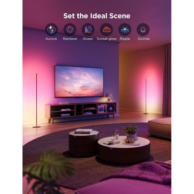 Lámpara de pie básica Govee RGBIC, compatible con Alexa, LED con control de voz y cambio de color, paquete de 2