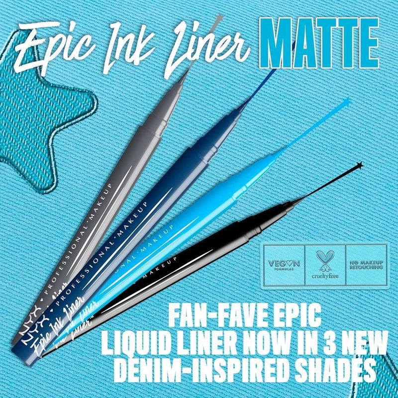 NYX Professional Makeup Epic Ink Liner Delineador Líquido a Prueba de Agua Negro