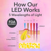 Dr. Dennis Gross DRx SpectraLite Máscara facial LED con terapia dual de luz roja y azul para rejuvenecimiento de la piel