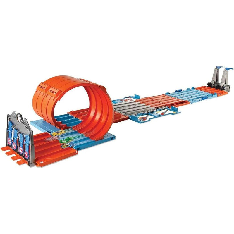 Hot Wheels Race Crate con 3 acrobacias, almacenamiento portátil para edades de 6 a 10