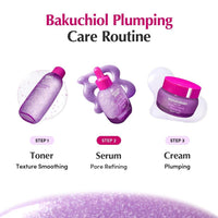 Eqqualberry Suero Facial Plumping Bakuchiol 5000ppm 4% Niacinamida Ácido Hialurónico Piel Sensible 30ml