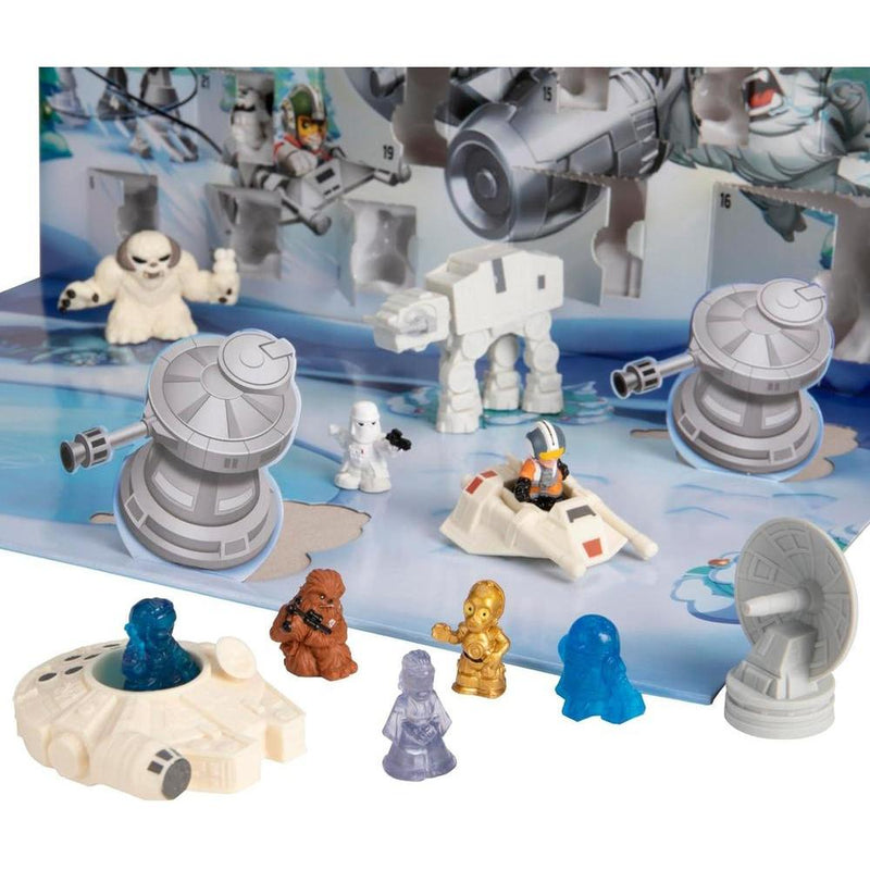 Calendario de Adviento Star Wars con 24 Sorpresas, Incluye Figuras y Vehículos para Niños y Niñas Mayores de 4 Años