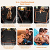 Funda impermeable para asiento trasero de perro, antideslizante, con ventana de malla, bolsillo y solapas laterales