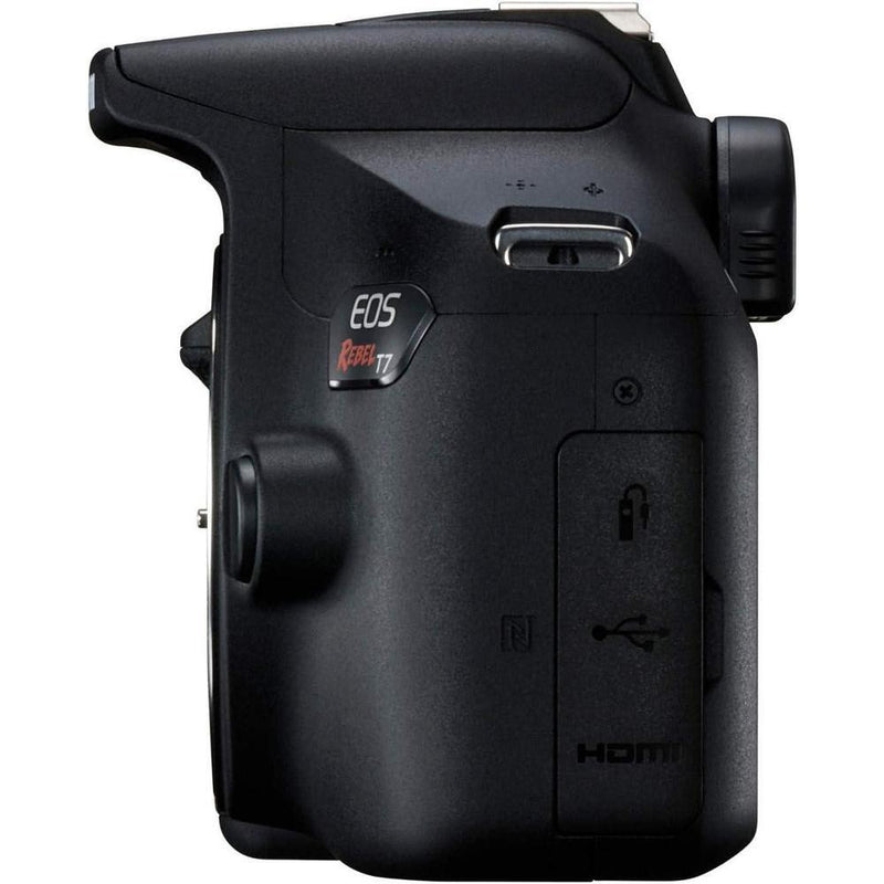 Canon EOS Rebel T7 Cámara DSLR con lente de 18-55mm, Wi-Fi, sensor CMOS de 24.1 MP, procesador DIGIC 4+ y videos Full HD