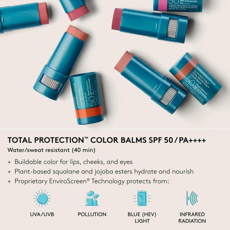 Bálsamo con Color Total Protection SPF 50 Mineral 9g