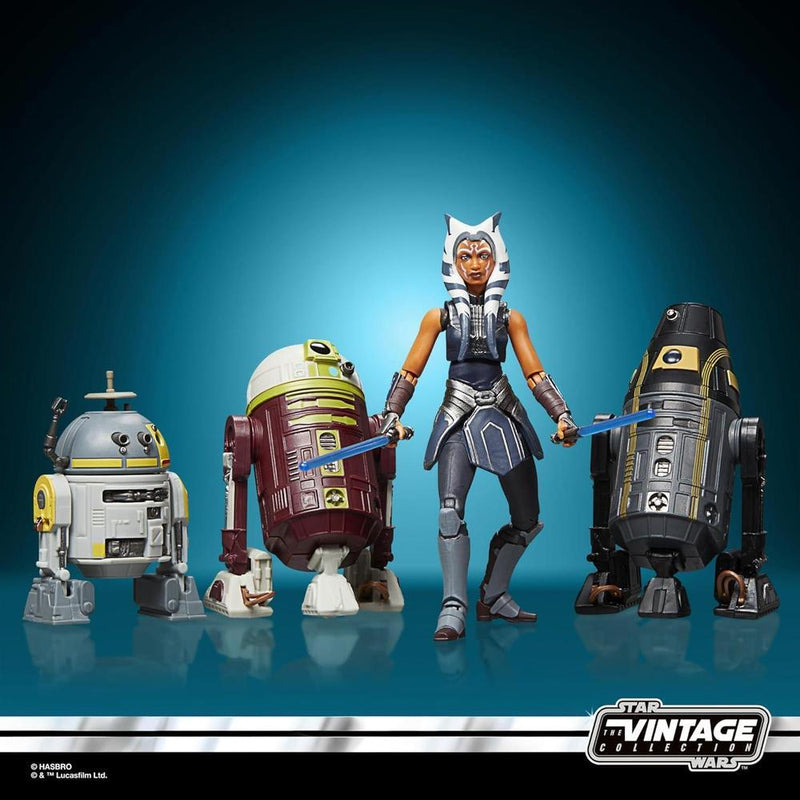 STAR WARS Vintage Collection Escape from Order 66 con Ahsoka & Droids - Paquete de 4 Figuras de Acción Coleccionables