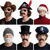 HOMELEX Set de Bigote y Cejas Falsas Autoadhesivas para Halloween y Fiestas