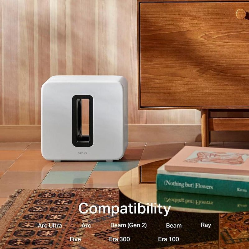 Sonos Sub 4 - Subwoofer inalámbrico con acabado mate y graves dinámicos de alta calidad, compatible con sistema Sonos