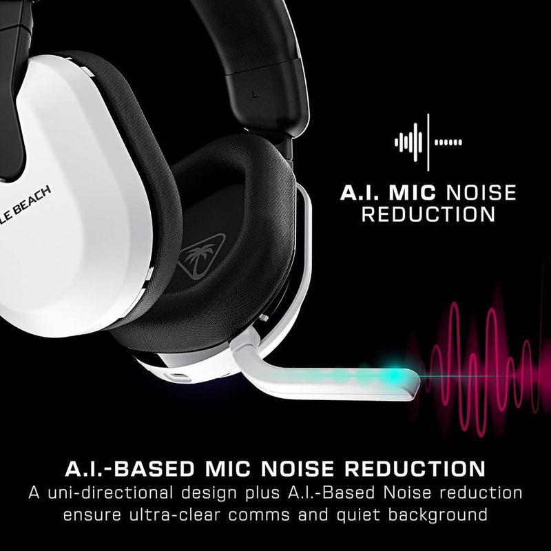 Turtle Beach Stealth 600 Auriculares Inalámbricos Gaming Multiplataforma con Bluetooth y Micrófono Cancelación de Ruido, Blanco