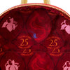 Mochila Loungefly Disney Mulan 25 aniversario Mushu Glitter Cosplay, diseño detallado y calidad premium