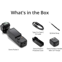 DJI Osmo Pocket 3, cámara de vlogging con CMOS de 1 pulgada, 4K/120fps, estabilización 3 ejes, enfoque rápido y seguimiento