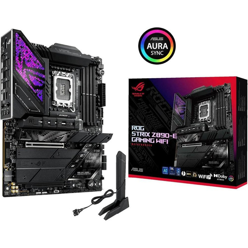 ASUS ROG Strix Z890-E Gaming WiFi Intel Z890 LGA 1851 ATX Placa Base con IA Avanzada, DDR5, WiFi 7 y Más