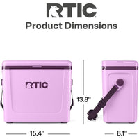 RTIC Enfriador de viaje, portátil aislado duro con correa y asa para exteriores, playa, picnic y más