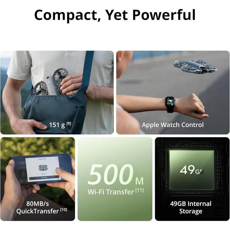 DJI Neo 2 Combo Fly More con control remoto RC-N3, transmisión estable con transceptor digital, dron 4K para principiantes