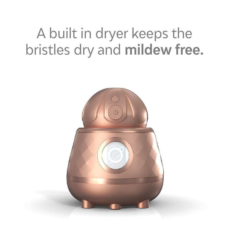 Cepillo facial TAO Clean Ona Diamond con estación de limpieza eléctrica, diseño ergonómico, doble velocidad, color oro rosa