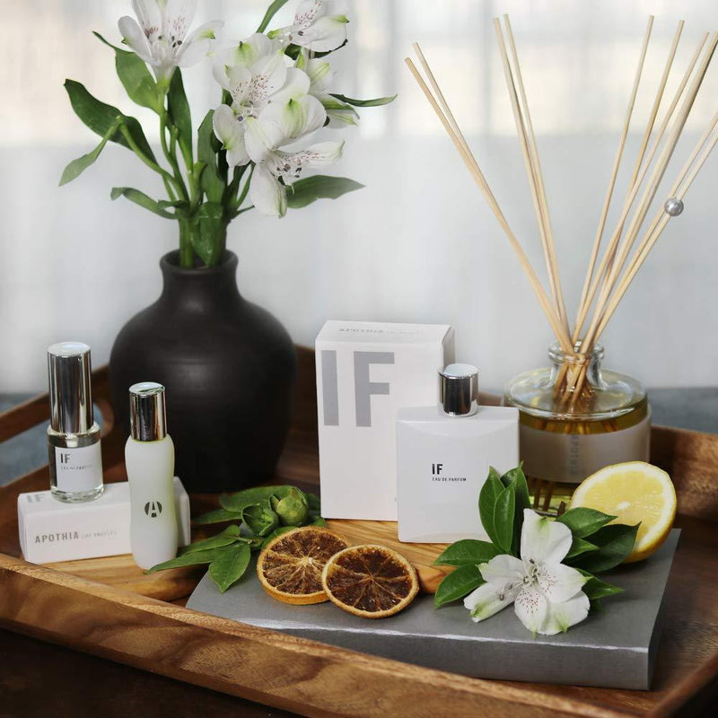 Eau de Parfum IF, perfume floral blanco moderno y cítrico con ingredientes premium y aroma duradero, calidad de lujo