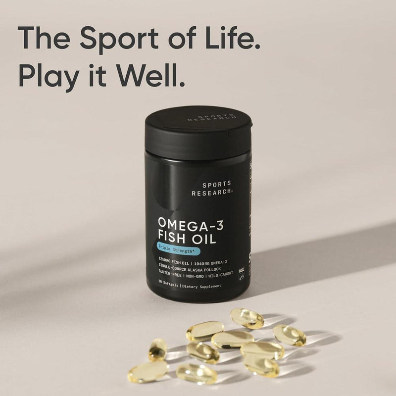 Omega-3 Aceite de Pescado Suplemento Triple Fuerza de Pollock de Alaska Libre de GMO y Soja 90 Cápsulas