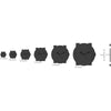 Bulova Reloj clásico de cuarzo para hombre, 6 manecillas, multifunción, día/fecha, esfera negra estampada