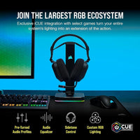 CORSAIR HS80 RGB Wireless Auriculares Gaming Multiplataforma con Sonido Inmersivo y Micrófono de Calidad