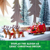 Juego exclusivo LEGO Trineo de Santa con figura de Papá Noel y renos, ideal para amantes de la Navidad y LEGO