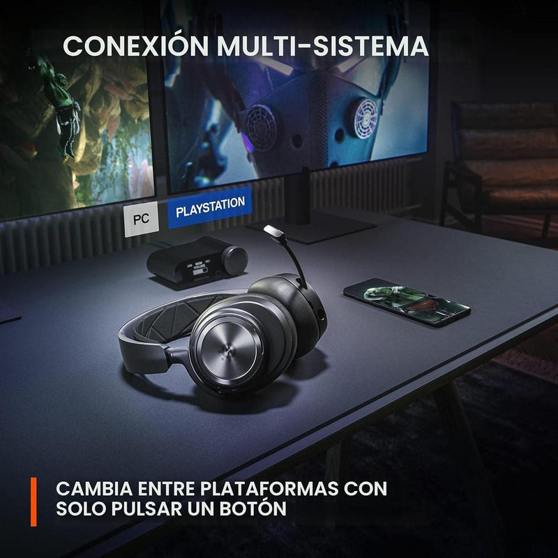 SteelSeries Arctis Nova Pro Wireless - Auriculares Gaming Multisistema de Alta Fidelidad con Cancelación de Ruido