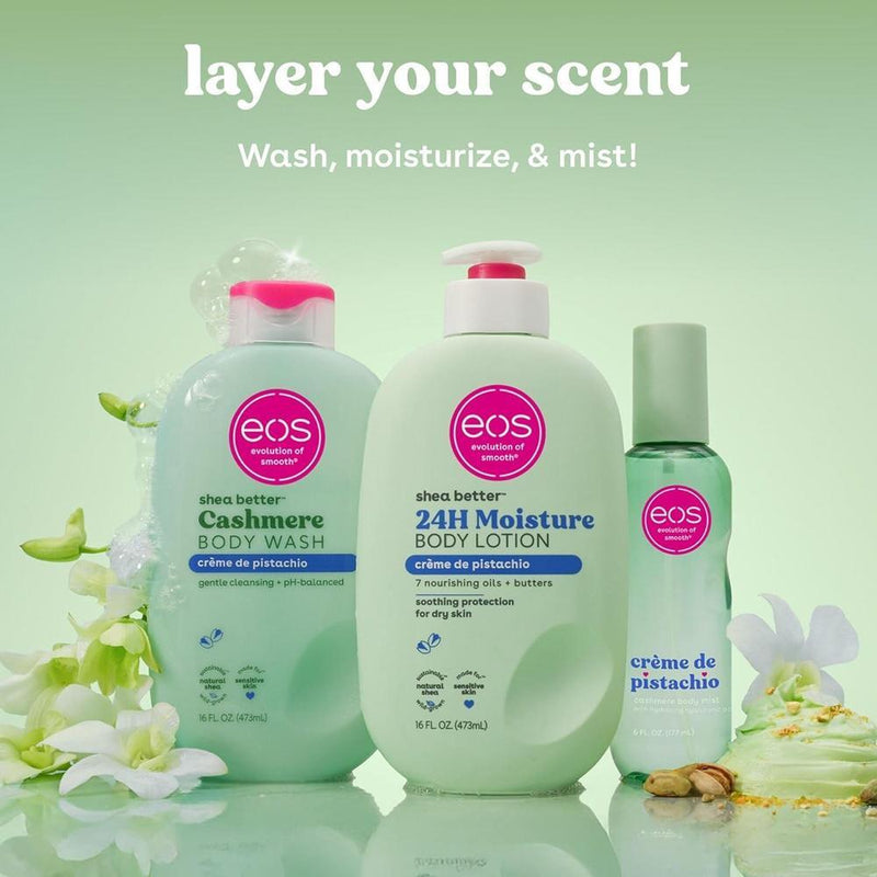 Eos Loción Shea Better Pistacho Hidratante 24h Ligera Vegana 473ml