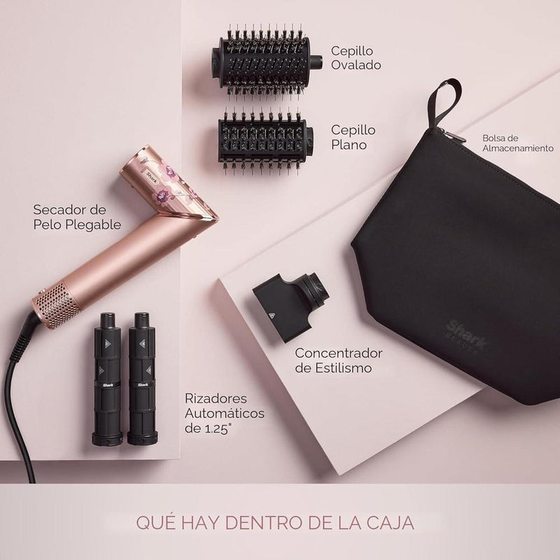 Shark FlexStyle HD432RS - Secador y multiestilizador de cabello con rizadores, concentrador y bolsa de almacenamiento