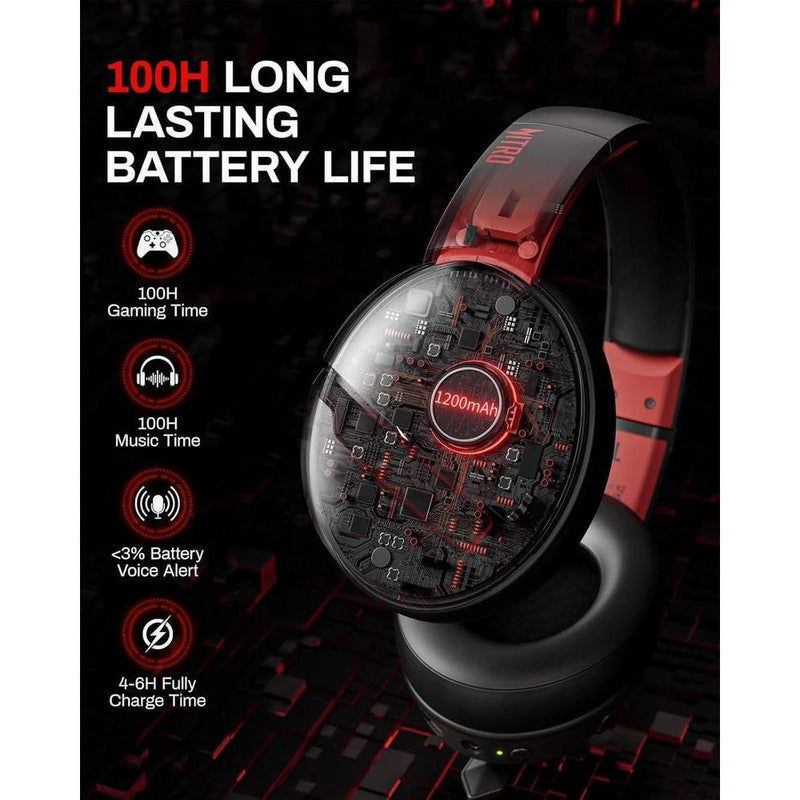 Auriculares inalámbricos Acer para juegos con batería de 100 horas, micrófono claro y controladores dinámicos