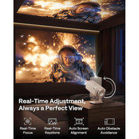 Aurzen BOOM Air Proyector portátil con Google TV, WiFi y Bluetooth, diseño compacto, compatible con 4K y enfoque en tiempo real