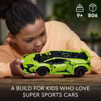 LEGO Technic Lamborghini Huracán Tecnica, kit para jóvenes aficionados a la ingeniería y coleccionistas de autos deportivos