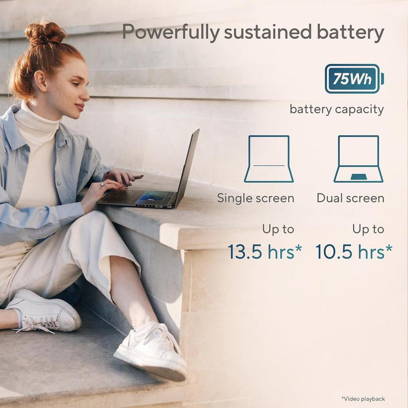 Asus Zenbook Duo Dual Oled Con Pantalla Táctil, Intel Core Ultra 7, 32gb Ram, 1tb Ssd, Windows 11 Home - Gris