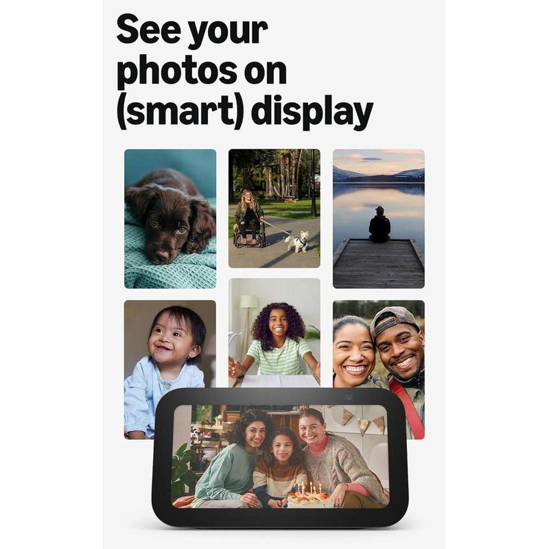Amazon Echo Show 5 con pantalla inteligente, 2x bajo y sonido claro, con control de dispositivos del hogar, carbón