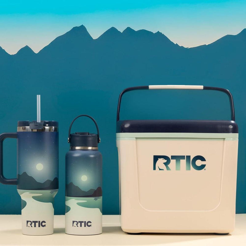 RTIC Hielera personal de viaje, pequeña, compacta, aislada y portátil para alimentos, bebidas, playa y pesca, capacidad de 12 latas