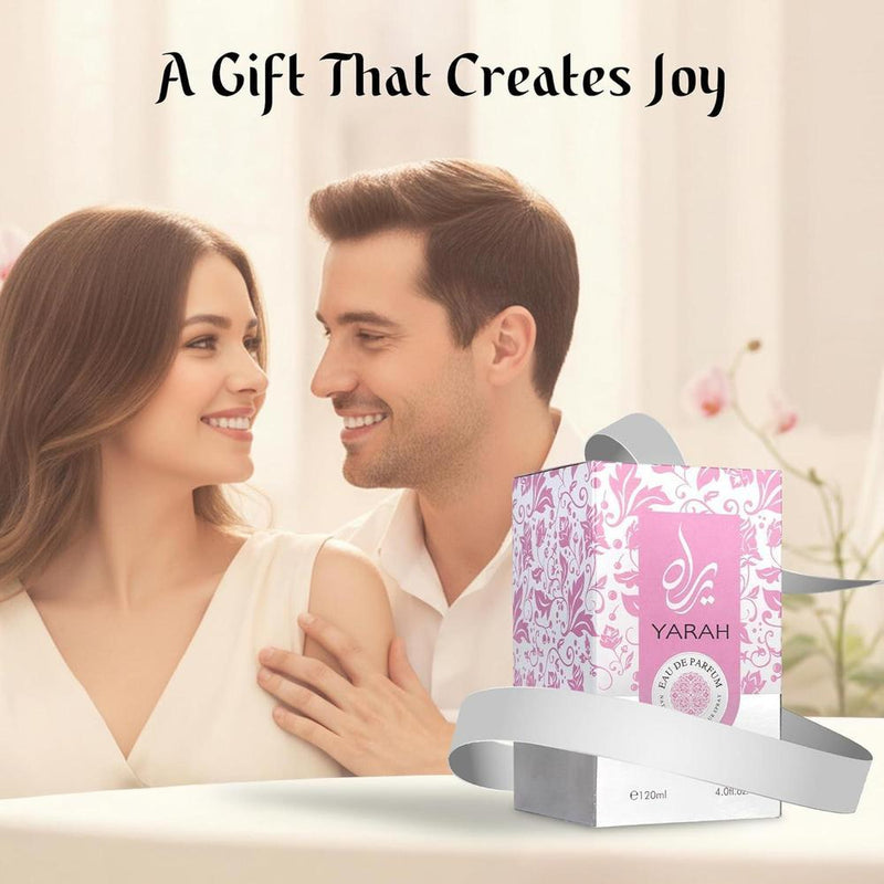 SAADAH Yarah Eau De Parfum para Mujer 4.0 Fl.oz, 120ml Perfume Oriental Vainilla Gourmand, Orquídea Dulce, Mandarina, Frutas Tropicales, Vainilla, Musk y Sándalo, Fragancia de Lujo Polvosa de Larga Duración