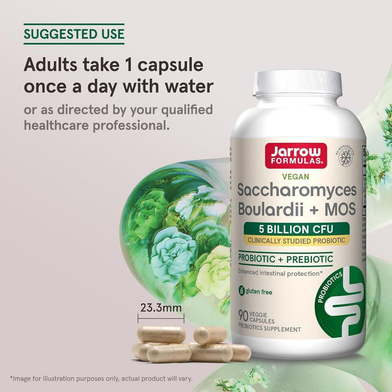 Suplemento de Saccharomyces Boulardii + MOS, probióticos para la salud digestiva y tracto intestinal, 90 cápsulas