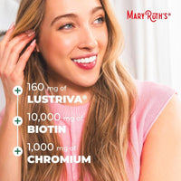 Multivitamínico líquido MaryRuth's con biotina para crecimiento del cabello, salud de uñas y piel con Lustriva