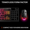 SteelSeries Apex 3 TKL RGB, teclado para juegos; compacto, iluminación RGB, resistente al agua y polvo, silencioso