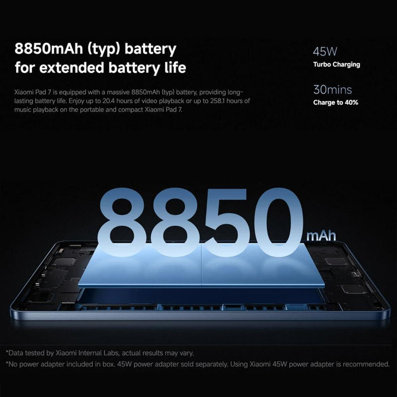 XIAOMI Pad 7 Ai WiFi Versión Global con potente batería 8850mAh, pantalla clara 3.2K, procesador Snapdragon y cámara 13 MP
