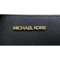 Michael Kors Bolso cruzado Jet Set para mujer con cierre superior de piel Saffiano y correa ajustable
