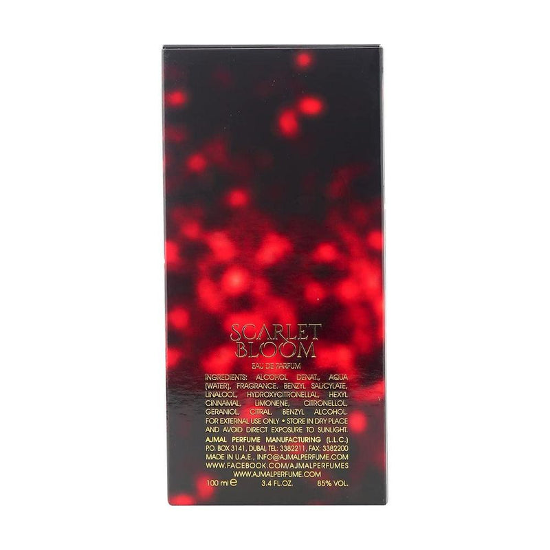 Ajmal Scarlet Bloom EDP para mujer, fabricado en Dubai, fragancia floral rosa Eau de Parfum