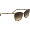 Gafas de sol Calvin Klein para mujer modelo CK25504S con diseño cuadrado, lentes degradadas y detalle metálico elegante